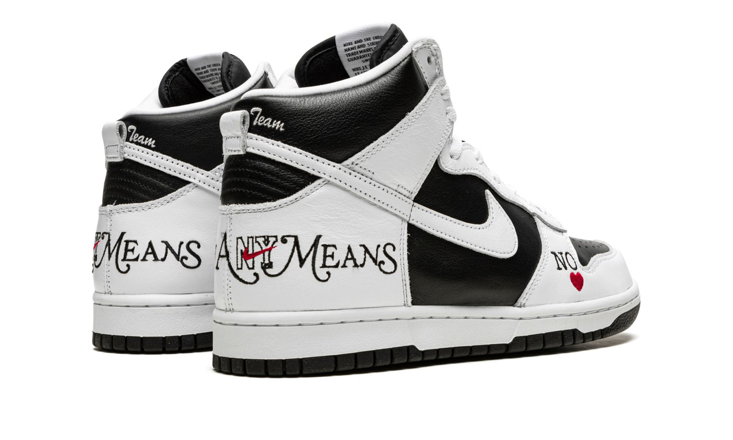 Nike SB Dunk High Supreme By Any Means White Black