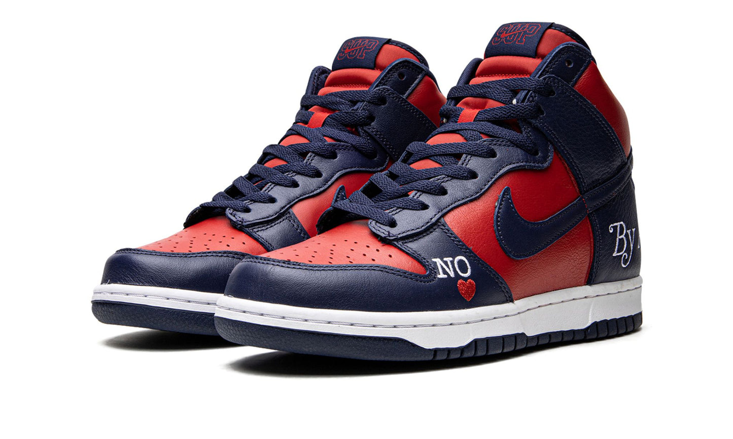 Nike SB Dunk High Supreme By Any Means Red Navy
