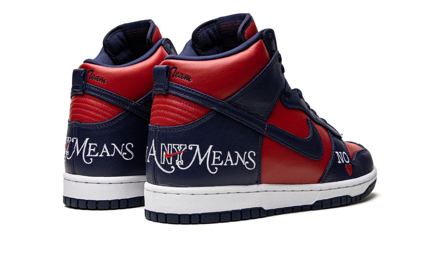 Nike SB Dunk High Supreme By Any Means Red Navy