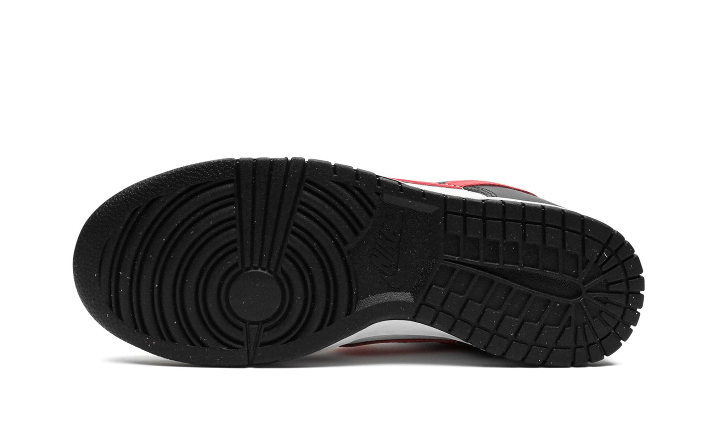 Nike Dunk Low Black White Red Swoosh