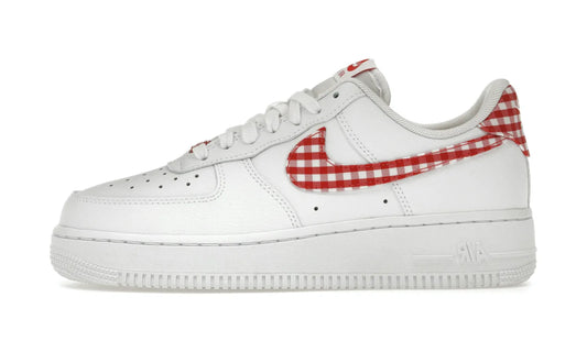Nike Air Force 1 Low '07 Essential White Mystic Red Gingham (Women's)